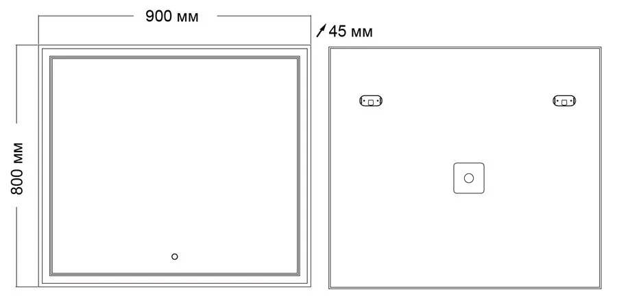 Зеркало с подсветкой Grossman Sirius 90 см прямоугольное - фото 2