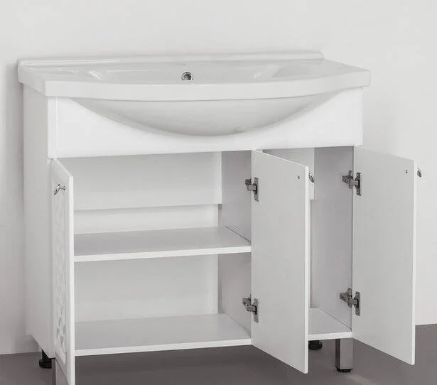 Тумба под раковину напольная Style Line Канна 86 см белая - фото 3