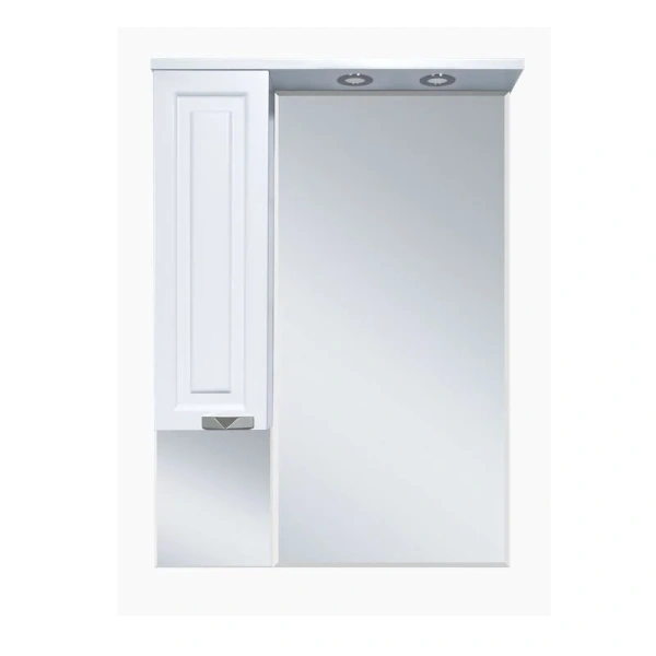 Зеркальный шкаф с подсветкой Misty Терра П-Тер02070 70 см с розеткой