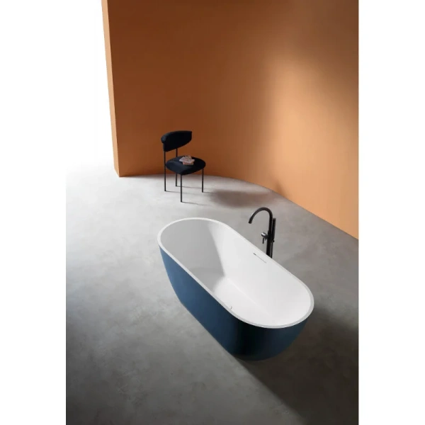 Ванна из искусственного камня Abber Frankfurt 170x75 см синяя матовая, современныe, hi-tech - фото 3