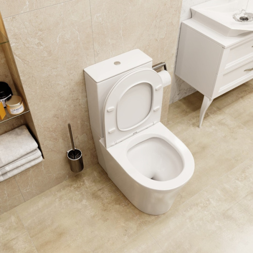 Унитаз компакт Ceruttispa Santa безободковый, безободковые, сиденье с микролифтом , с антивсплеском, компакт, низкие - фото 5