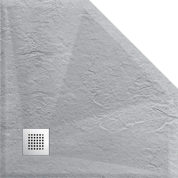 Душевой поддон Vincea 90x90 см из искусственного камня серый - фото 4