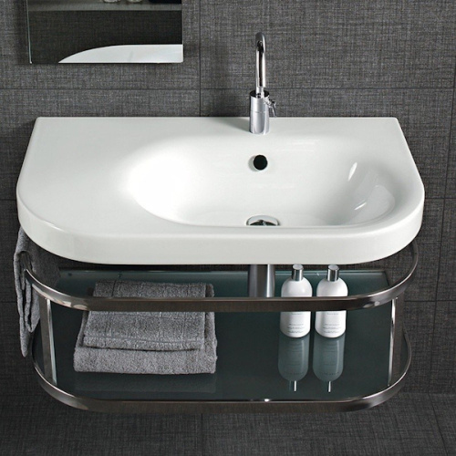 Раковина с правой чашей Hatria Daytime 85х50 см, подвесные, накладные (на столешницу) index_1 - фото 5