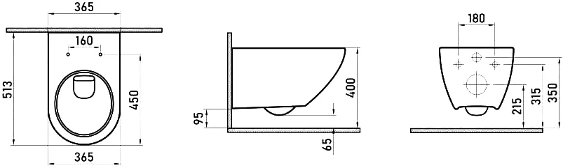 Унитаз подвесной BERGES Puma белый, с горизонтальным, прямым выпуском, с прямым выпуском - фото 11