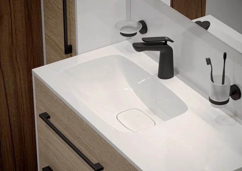 Смеситель для раковины черный Timo Olivia 3261 03F , современные, hi-tech - фото 3