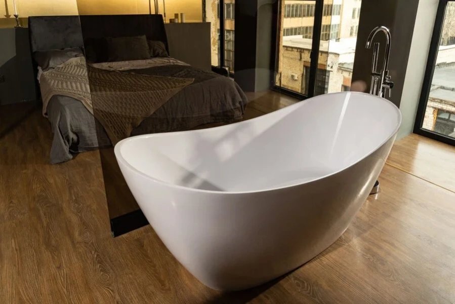 Ванна Marmo Bagno Верона, MB-VR170x80, 170 х 80 см, искусственный камень, белая - фото 4