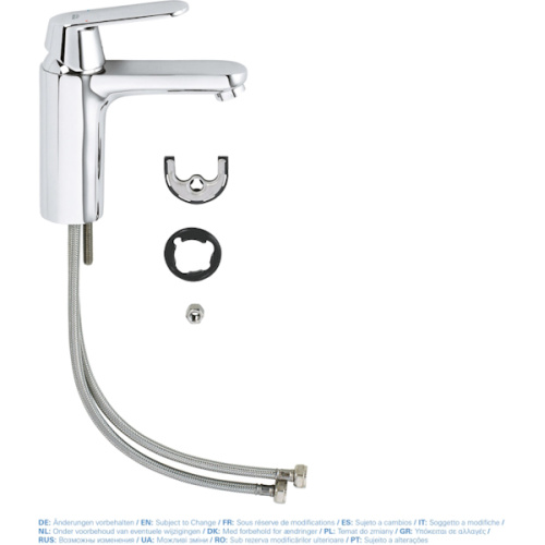 Смеситель для раковины Grohe Eurosmart Cosmopolitan однорычажный хром - фото 4