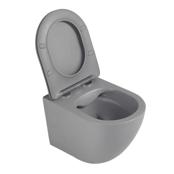 Унитаз подвесной Abber BEQUEM безободковый, современные, hi-tech, круглые - фото 5