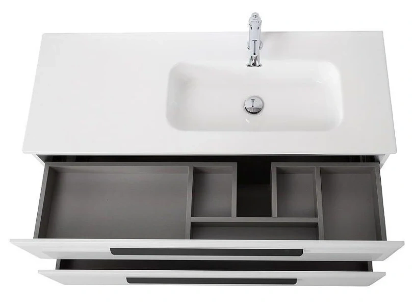 Тумба под раковину подвесная Cezares Eco 120 см Bianco Lucido, правосторонняя index_1 - фото 10