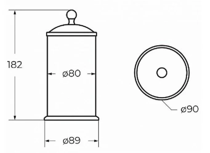 Контейнер для ватных дисков Cezares Aphrodite золото, с кристаллом Swarovski, классические, ретро, с кристаллами swarovski - фото 2