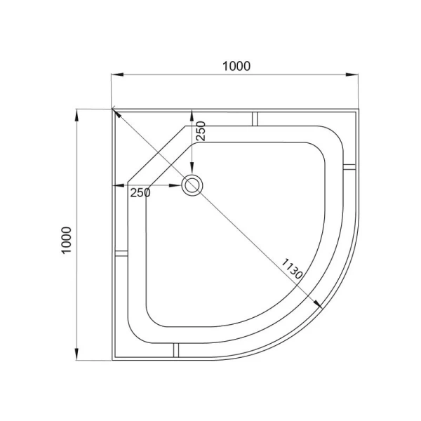 Душевая кабина Deto EM 100x100 см с гидромассажем - фото 4