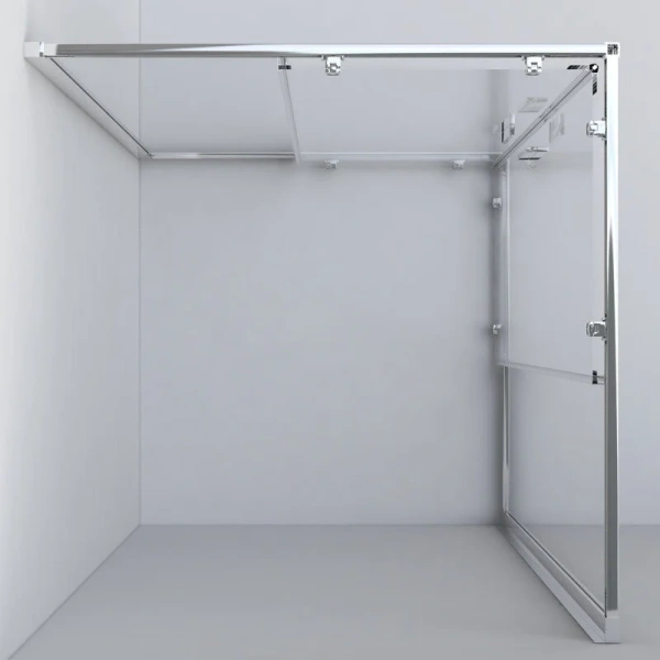 Душевой уголок Vincea Garda 110х110 см профиль черный, стекло тонированное, тонированные - фото 7