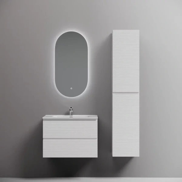 Тумба под раковину подвесная Sancos Folk 70 см белая, современная, hi-tech - фото 3