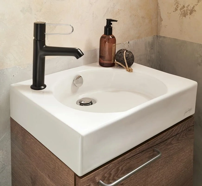 Раковина Jacob Delafon Odeon Rive Gauche 45 см белая - фото 3