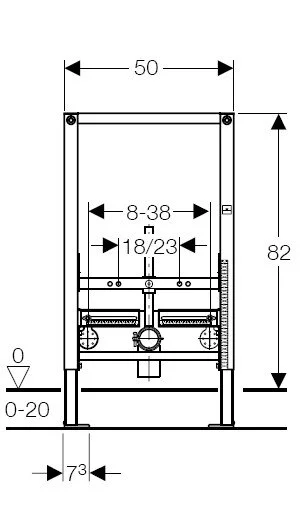 Инсталляция для биде Geberit Duofix металлическая, для биде - фото 2