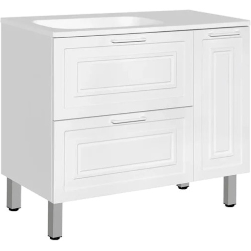 Тумба с раковиной Style Line Альба ЛС-00001005 90 см с бельевой корзиной, комплект (набор), с корзиной для белья - фото 8