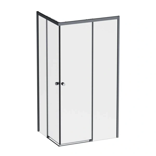 Душевой уголок Am.Pm X-Joy 100x80 см профиль черный, стекло прозрачное - фото 1