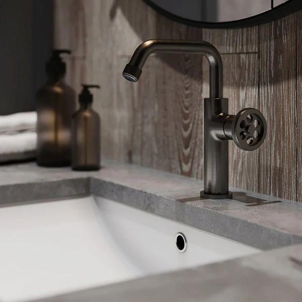 Смеситель для раковины IDDIS Grange графит, однорычажные, двухрычажные - фото 8