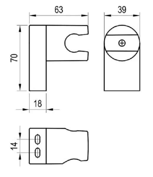 Держатель для ручного душа Ravak X07P с шарниром - фото 2
