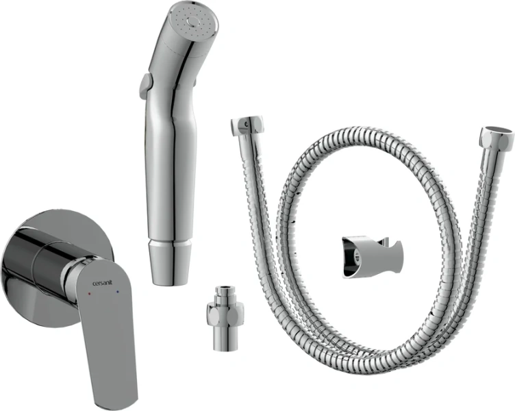 Гигиенический душ со смесителем Cersanit Flavis хром, полный комплект со смесителем index_1 - фото 10