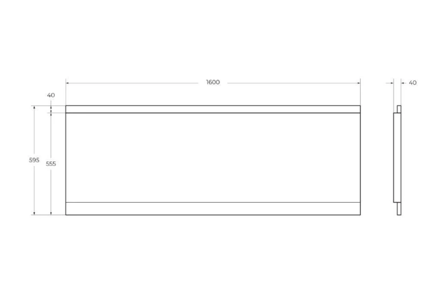 Передняя панель для акриловой ванны Cezares 160 см прямоугольная - фото 2