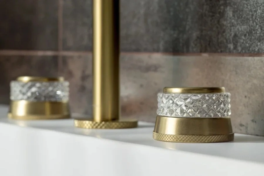 Смеситель для раковины Boheme Aura золото матовое, скрытого монтажа, встраиваемые в стену - фото 6