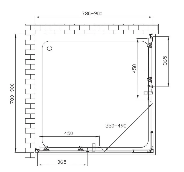 Душевой уголок Vincea Rapid 90x90 см стекло прозрачное, современные, hi-tech - фото 3