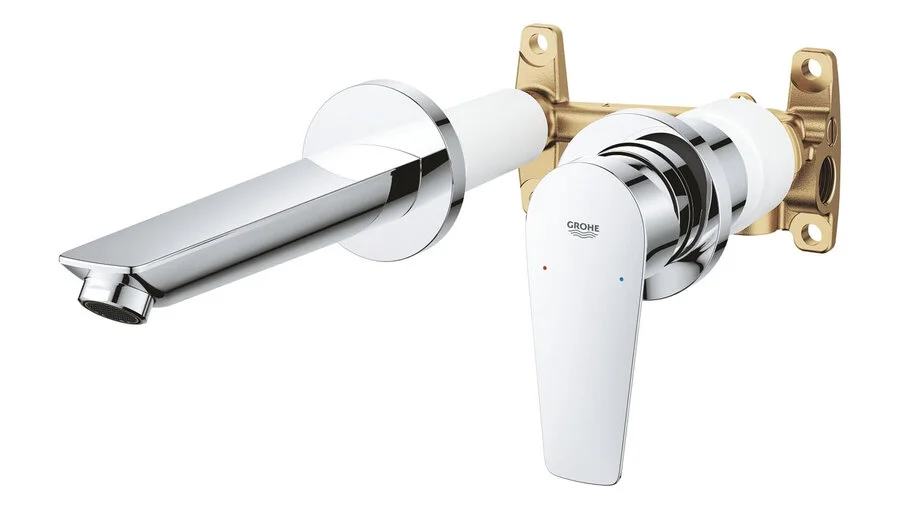 Смеситель для раковины Grohe BauEdge на два отверстия, из латуни, округлая форма - фото 5