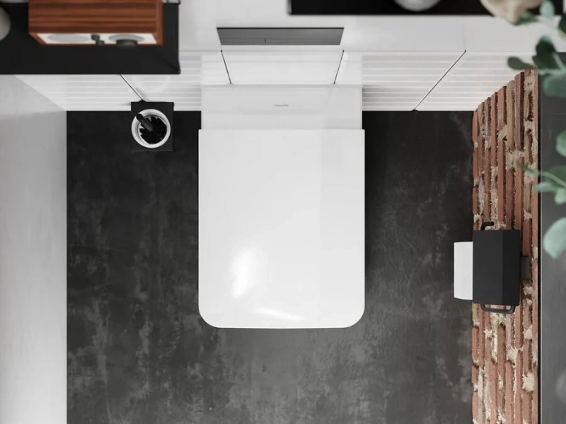 Унитаз подвесной Hansgrohe CreekTide Q белый, с горизонтальным, прямым выпуском, с прямым выпуском - фото 7