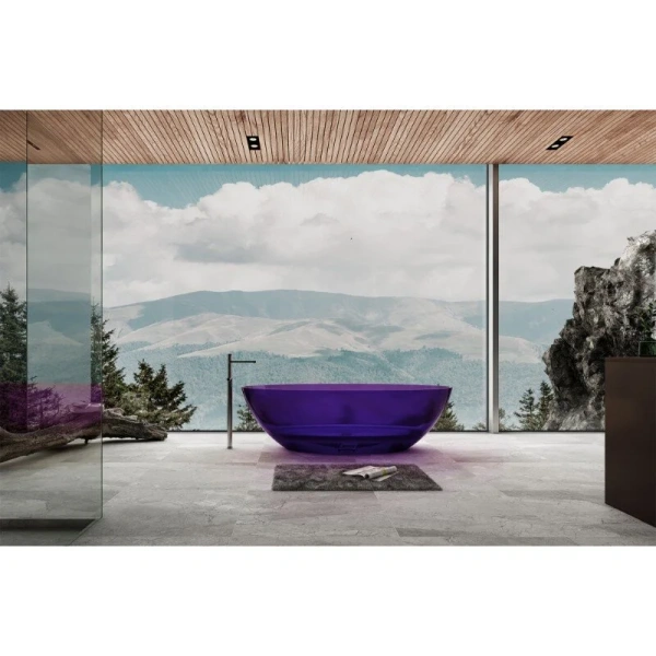 Ванна из полиэфирной смолы Abber Kristall 180x85 см фиолетовая, 180x85 см - фото 3