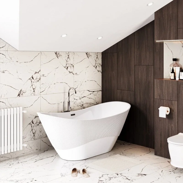 Ванна акриловая Grossman Galaxy, GR-2104, 170 x 75 см, отдельностоящая, белая - фото 3