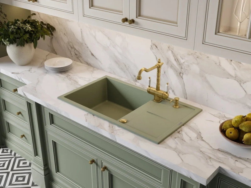 Мойка для кухни Omoikiri Sumi 86A-WG 86 см wind green, керамические - фото 3