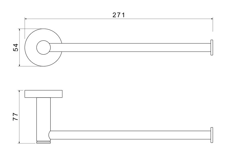 Полотенцедержатель Акватек Европа оружейная сталь - фото 2