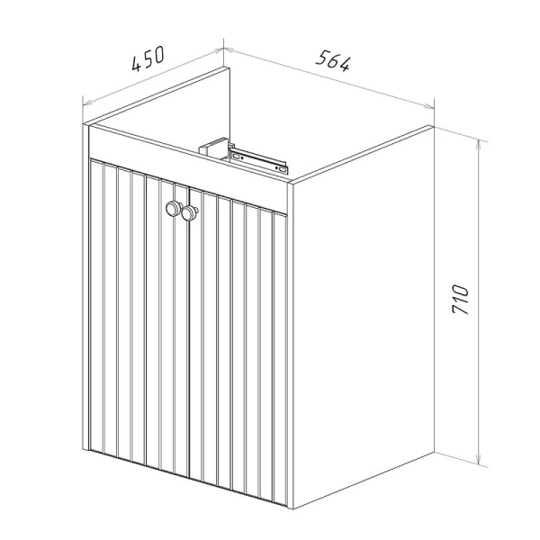 Тумба под раковину подвесная Lemark Romance 60 см белый глянец, в наличии - фото 2