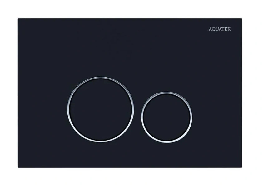 Клавиша смыва Акватек Pneumo S черный матовый - фото 1