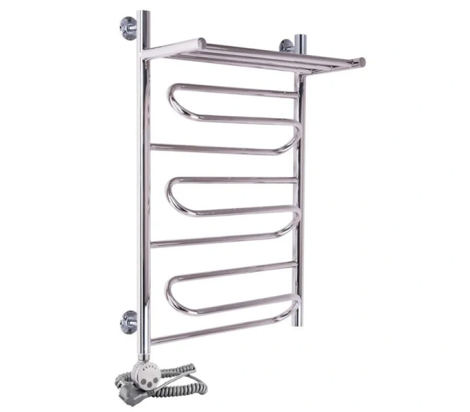 Полотенцесушитель электрический Ника Curve ЛЗ ВП 80/50 см с полочкой - фото 3