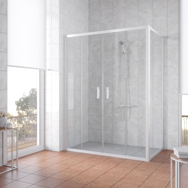 Душевой уголок стекло прозрачное Vegas-glass Z2P+ZPV 200х100 01 - фото 1