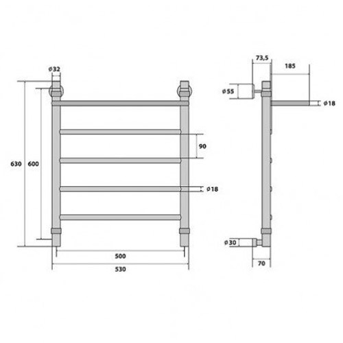 Полотенцесушитель водяной Energy Classic Modus 60x50 - фото 3