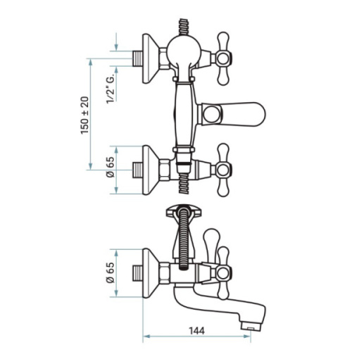 Смеситель для ванны Emmevi Stella 17011 - фото 2