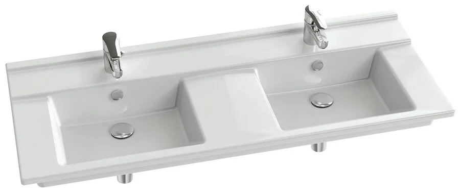 Раковина подвесная Jacob Delafon Struktura 120 см двойная, белая - фото 1