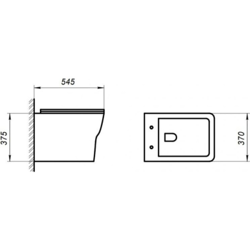 Унитаз подвесной BelBagno Romano безободковый - фото 4