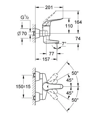 Смеситель для раковины Grohe Euroeco Special 32770000 - фото 2