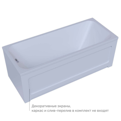 Ванна акриловая Акватек Мия 130х70 см прямоугольная, белые - фото 8
