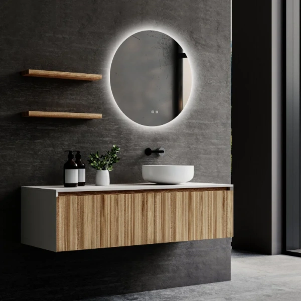 Зеркало с подсветкой Abber Mond 77 см с датчиком присутствия, полотно - фото 4