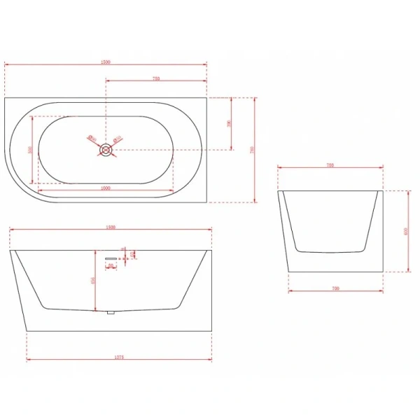Акриловая ванна Abber 150х78 см левосторонняя, угловые - фото 6