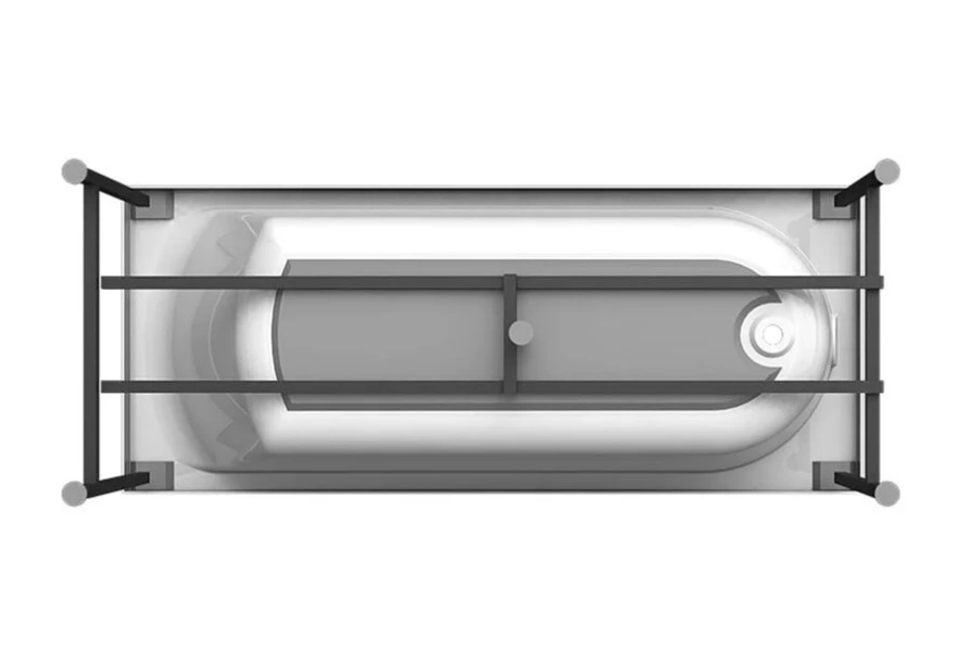 Акриловая ванна Радомир Vannesa Николь 180 x 80 см, с фронтальной панелью и каркасом, 2-78-0-0-1-210, 180 см - фото 9