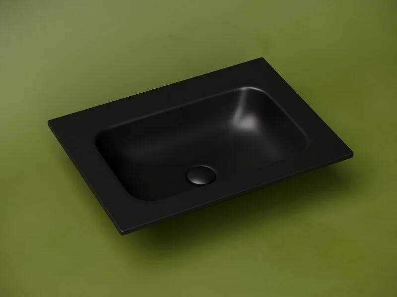 Раковина Ceramica Nova Grace 61 см черная без отверстия под смеситель - фото 3