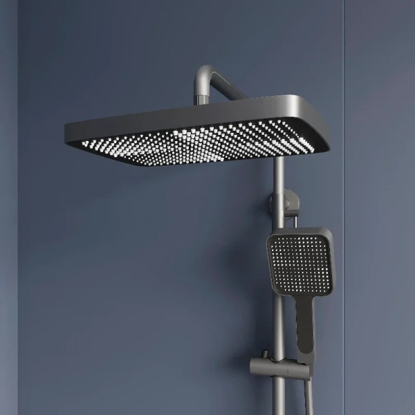 Душевая стойка RGW Shower Panels серая, с тропическим душем - фото 4