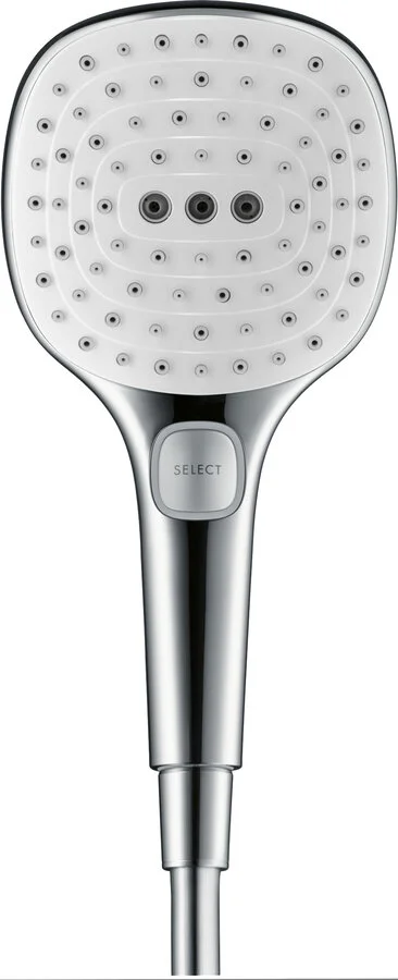 Душевой гарнитур Hansgrohe Raindance Select белый/хром, современные, hi-tech - фото 4