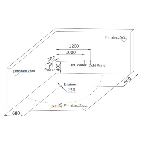 Акриловая ванна пристенная Gemy, полукруглые - фото 4